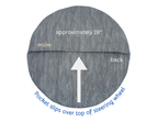 19" steering wheel cover, grey cracked ice print