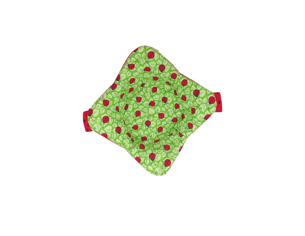Ladybugs & Polka Dots Bowl Cozy - Microwavable Hot Pad with Hand Support