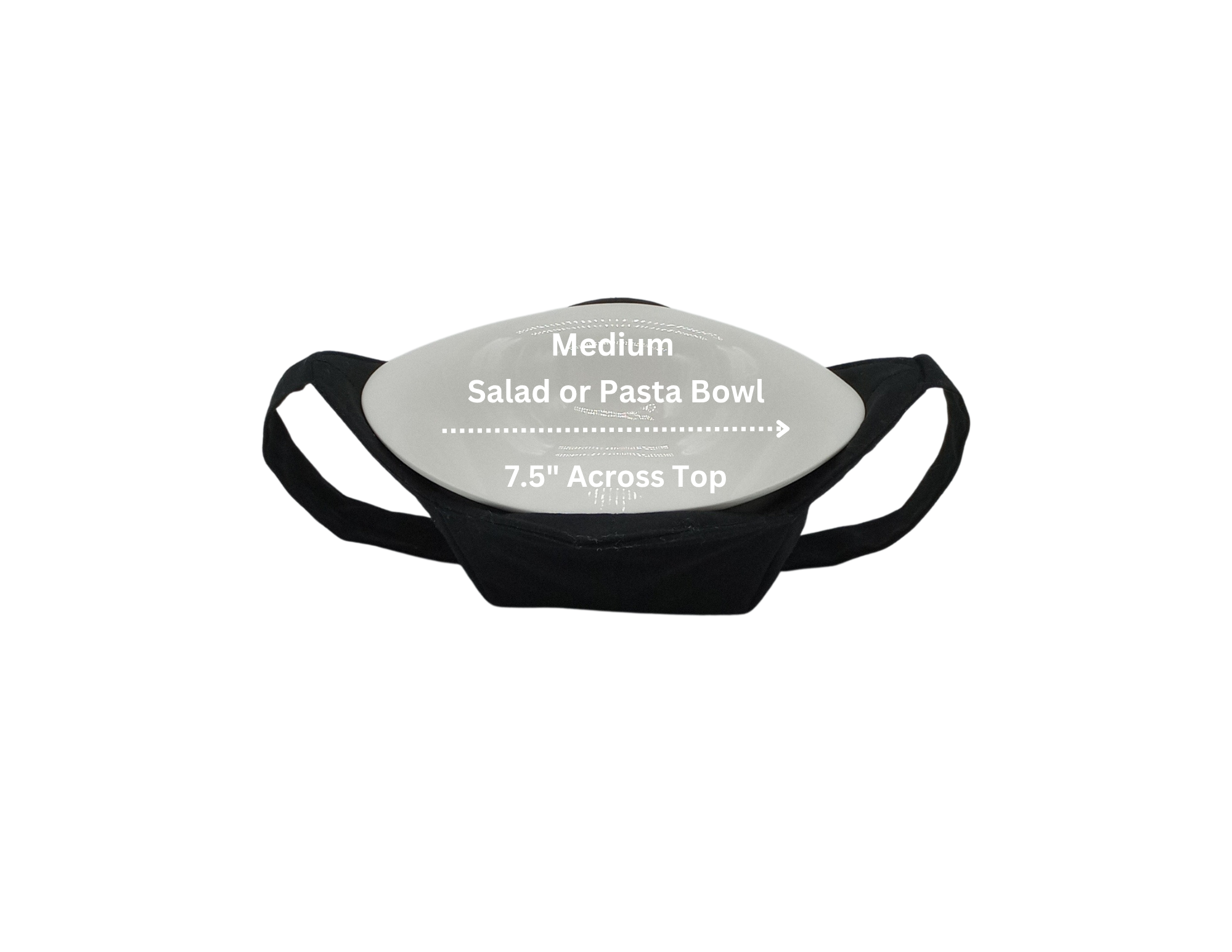 Black Bowl Cozy with Hand Support, Microwavable Hot Pad