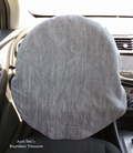 different shades of gray with lines resembling cracked ice fabric on a steering wheel