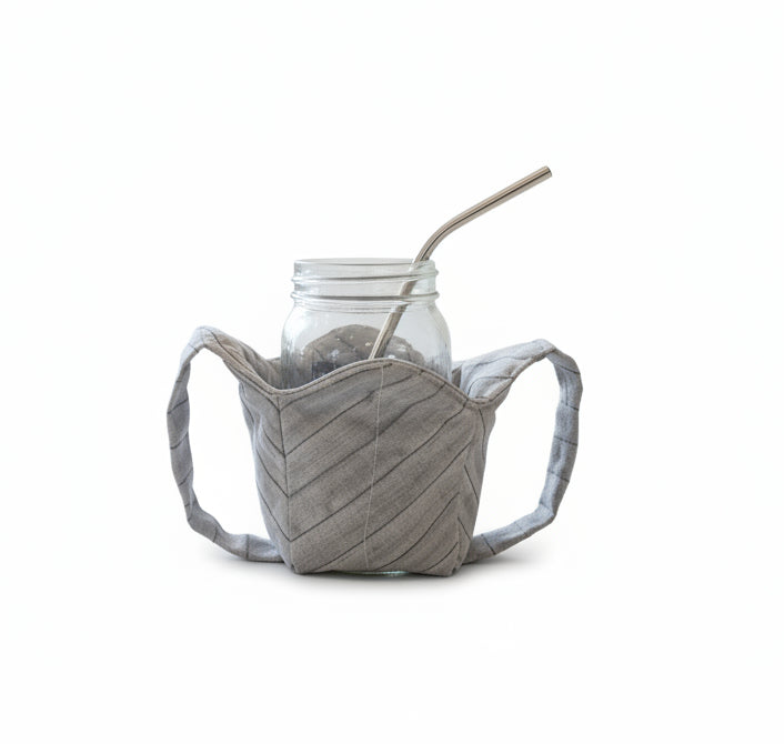 Grey Fence Reversible Pint Size Cozy with Hand Support