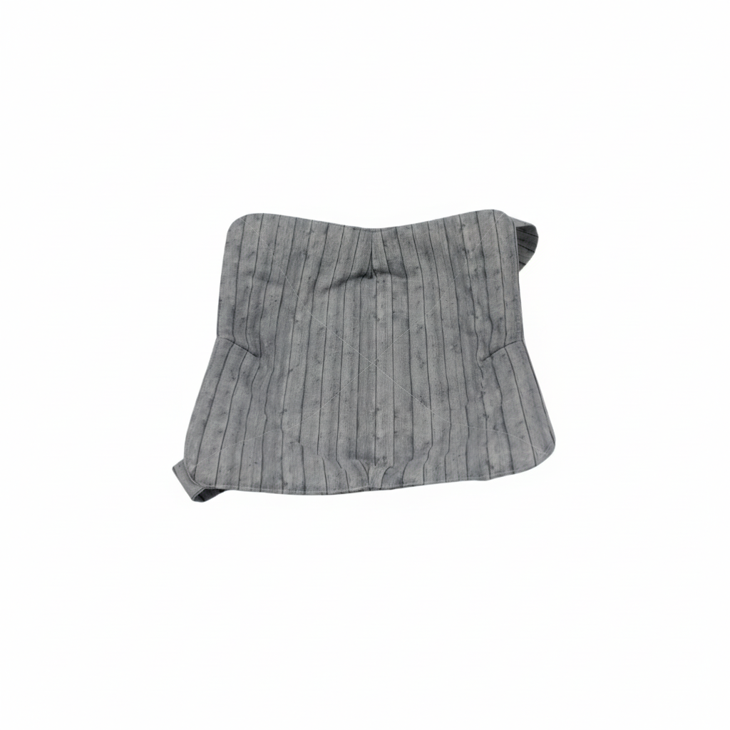 Grey Fabric with lines, hot pad for a plate