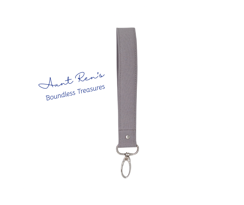 Grey Wristlet Keychain