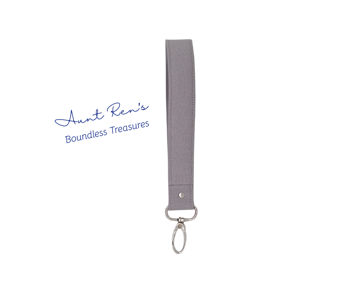 Grey Wristlet Keychain