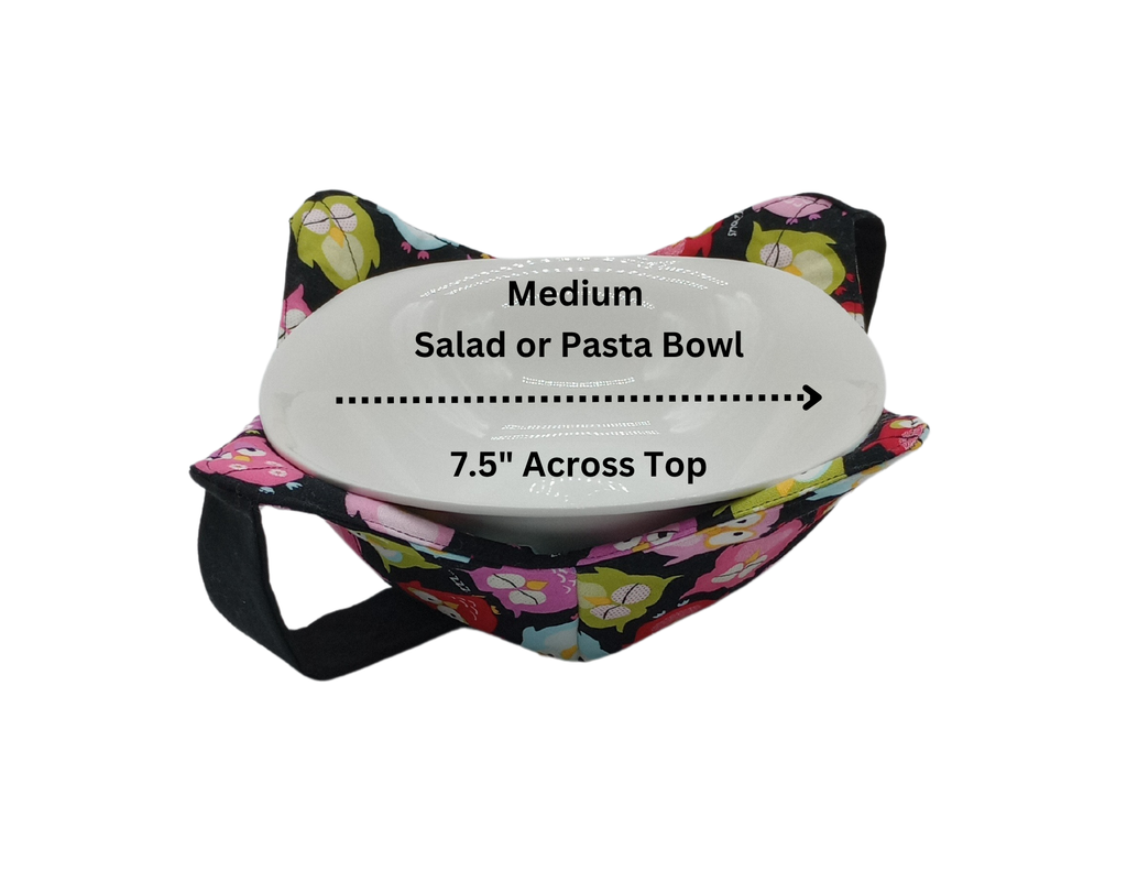 Owls Bowl Cozy with Hand Support, Microwavable Hot Pad