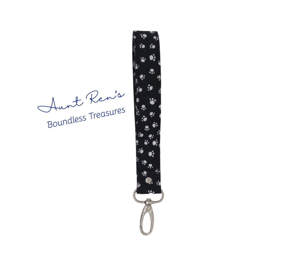 Paw Prints Wristlet Keychain