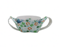 horeshoe and shamrock print fabric bowl cozy with white straps
