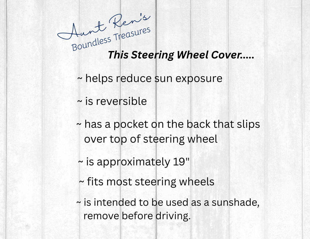Black Steering Wheel Cover: Sunshade, Heat Protector