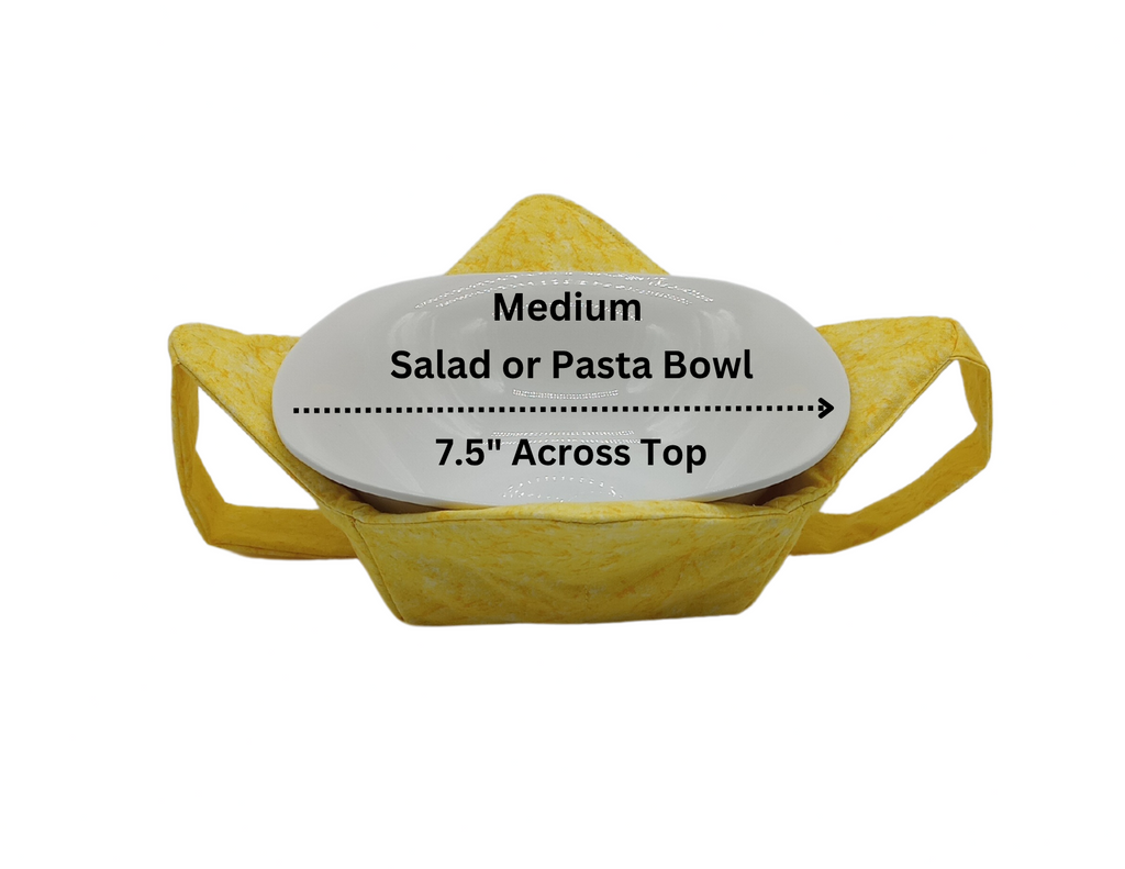 Bowl Cozy - Set of 2 - Sunshine Yellow - Microwavable Hot Pad with Hand Support