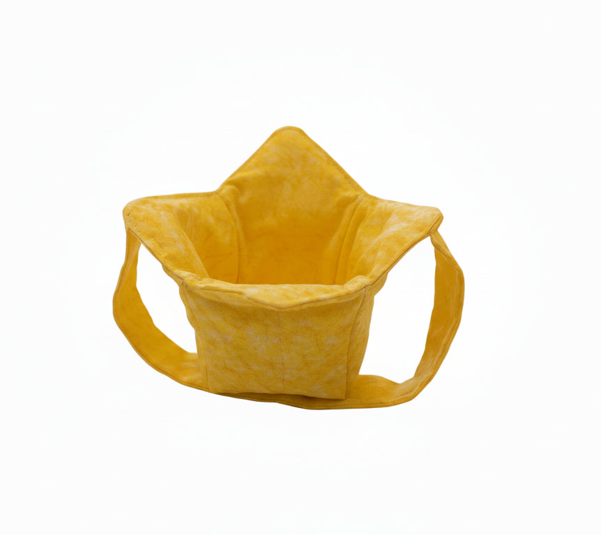 vibrant yellow ice cream cozy with handles
