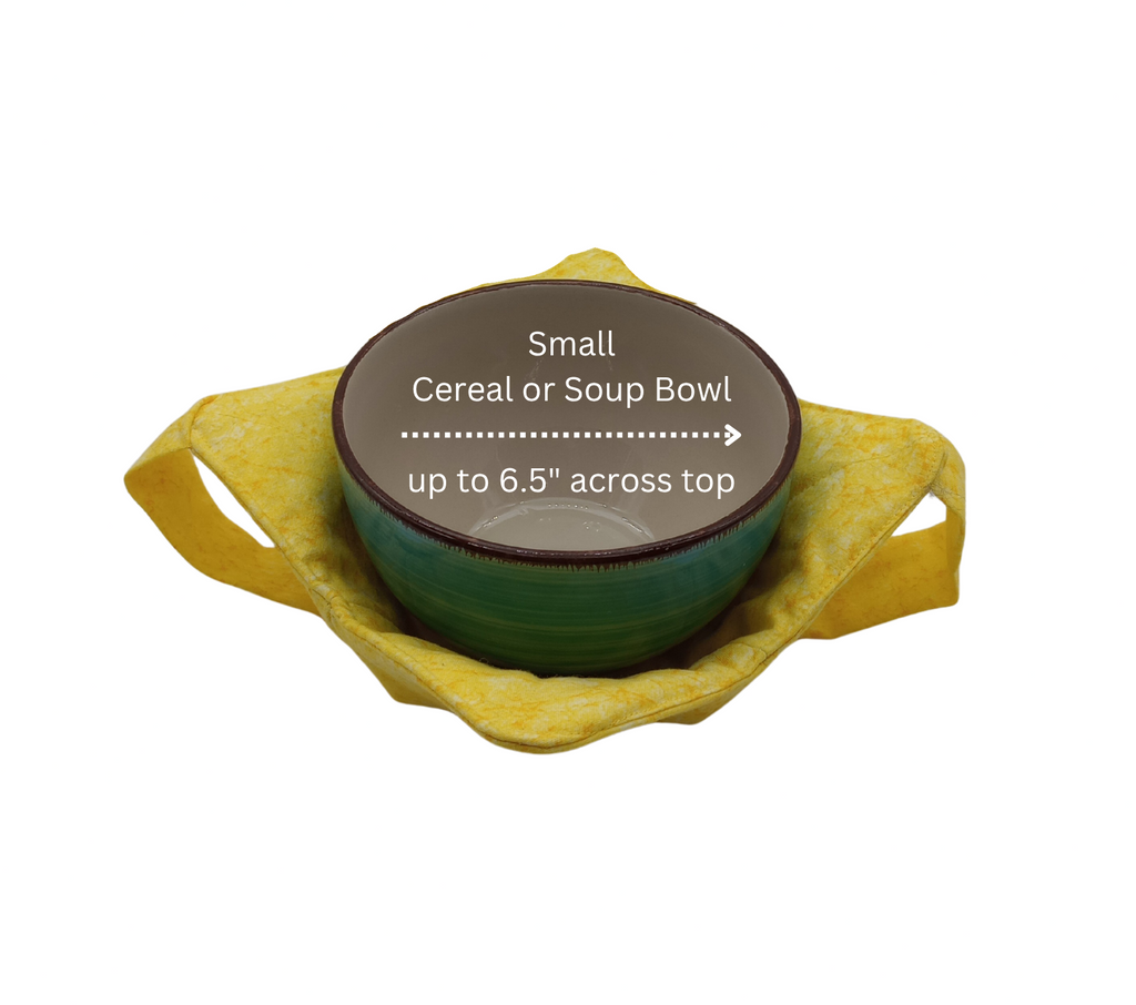 Bowl Cozy - Set of 2 - Sunshine Yellow - Microwavable Hot Pad with Hand Support