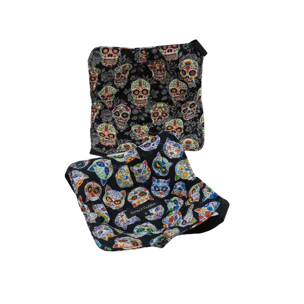 Sugar Skulls Bowl Cozy with Hand Support, Microwavable Hot Pad
