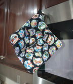 Sugar Skulls Bowl Cozy with Hand Support, Microwavable Hot Pad