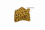 yellow and brown sunflower fabric bowl shaped hot pad with matching versatile strap